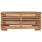 vidaXL Gartentisch und Fußhocker Set mit Dunkelgrauem Kissen Teakholz vidaXL Gartentisch und Fußhocker Set mit Dunkelgrauem Kissen Teakholz