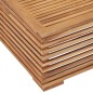 vidaXL Gartentisch und Fußhocker Set mit Dunkelgrauem Kissen Teakholz vidaXL Gartentisch und Fußhocker Set mit Dunkelgrauem Kissen Teakholz