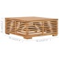 vidaXL Gartentisch und Fußhocker Set mit Dunkelgrauem Kissen Teakholz vidaXL Gartentisch und Fußhocker Set mit Dunkelgrauem Kissen Teakholz