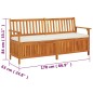 vidaXL Truhenbank mit Kissen 170 cm Massivholz Akazie vidaXL Truhenbank mit Kissen 170 cm Massivholz Akazie