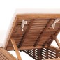 vidaXL Sonnenliege mit Creme Kissen Teak Massivholz vidaXL Sonnenliege mit Creme Kissen Teak Massivholz