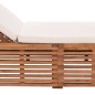 vidaXL Sonnenliege mit Creme Kissen Teak Massivholz vidaXL Sonnenliege mit Creme Kissen Teak Massivholz