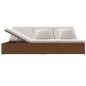 vidaXL Sonnenliege mit Auflagen Poly Rattan Braun vidaXL Sonnenliege mit Auflagen Poly Rattan Braun