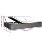 vidaXL Sonnenliege mit Auflagen Poly Rattan Braun vidaXL Sonnenliege mit Auflagen Poly Rattan Braun