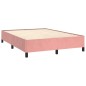 Bettgestell Rosa 140x190 cm Samt Bettgestell Rosa 140x190 cm Samt