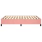 Bettgestell Rosa 140x190 cm Samt Bettgestell Rosa 140x190 cm Samt