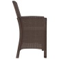 vidaXL Gartenstuhl mit Kissen PP Rattan Braun vidaXL Gartenstuhl mit Kissen PP Rattan Braun