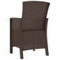 vidaXL Gartenstuhl mit Kissen PP Rattan Braun vidaXL Gartenstuhl mit Kissen PP Rattan Braun