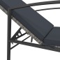 vidaXL Sonnenliegen 2 Stk. mit Tisch Poly Rattan Grau vidaXL Sonnenliegen 2 Stk. mit Tisch Poly Rattan Grau