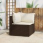 vidaXL Garten-Ecksofa mit Kissen Braun Poly Rattan vidaXL Garten-Ecksofa mit Kissen Braun Poly Rattan
