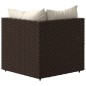 vidaXL Garten-Ecksofa mit Kissen Braun Poly Rattan vidaXL Garten-Ecksofa mit Kissen Braun Poly Rattan