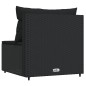 vidaXL Garten-Mittelsofa mit Kissen Schwarz Poly Rattan vidaXL Garten-Mittelsofa mit Kissen Schwarz Poly Rattan