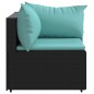 vidaXL Garten-Ecksofa mit Kissen Schwarz Poly Rattan vidaXL Garten-Ecksofa mit Kissen Schwarz Poly Rattan