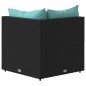 vidaXL Garten-Ecksofa mit Kissen Schwarz Poly Rattan vidaXL Garten-Ecksofa mit Kissen Schwarz Poly Rattan