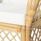 vidaXL Sessel mit Kissen Natürliches Rattan und Leinen vidaXL Sessel mit Kissen Natürliches Rattan und Leinen
