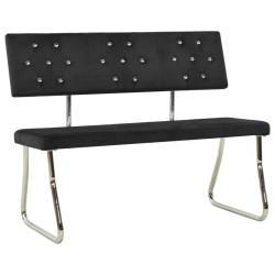 vidaXL Sitzbank 110 cm Schwarz Samt