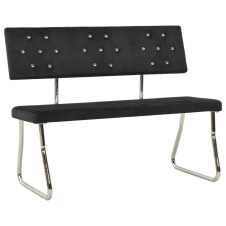 vidaXL Sitzbank 110 cm Schwarz Samt