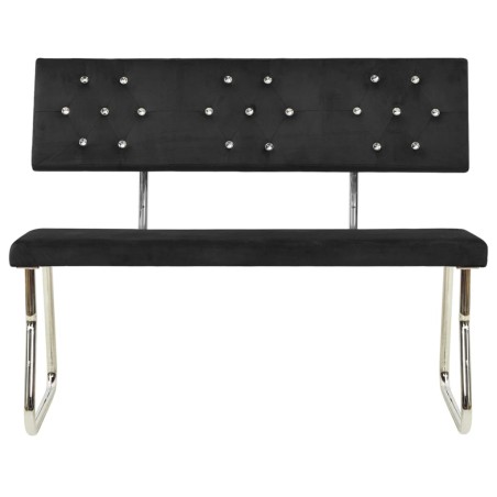vidaXL Sitzbank 110 cm Schwarz Samt