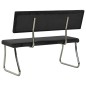 vidaXL Sitzbank 110 cm Schwarz Samt vidaXL Sitzbank 110 cm Schwarz Samt