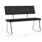 vidaXL Sitzbank 110 cm Schwarz Samt vidaXL Sitzbank 110 cm Schwarz Samt
