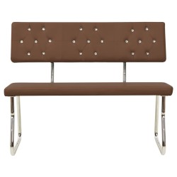 vidaXL Sitzbank 110 cm Braun Kunstleder