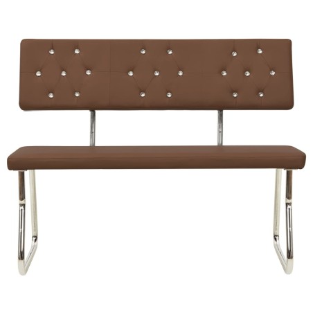 vidaXL Sitzbank 110 cm Braun Kunstleder