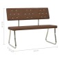 vidaXL Sitzbank 110 cm Braun Kunstleder vidaXL Sitzbank 110 cm Braun Kunstleder