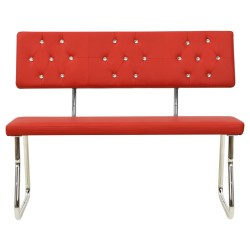 vidaXL Sitzbank 110 cm Rot Kunstleder
