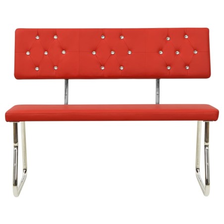 vidaXL Sitzbank 110 cm Rot Kunstleder
