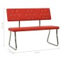 vidaXL Sitzbank 110 cm Rot Kunstleder vidaXL Sitzbank 110 cm Rot Kunstleder