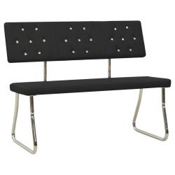 vidaXL Sitzbank 110 cm Schwarz Kunstleder