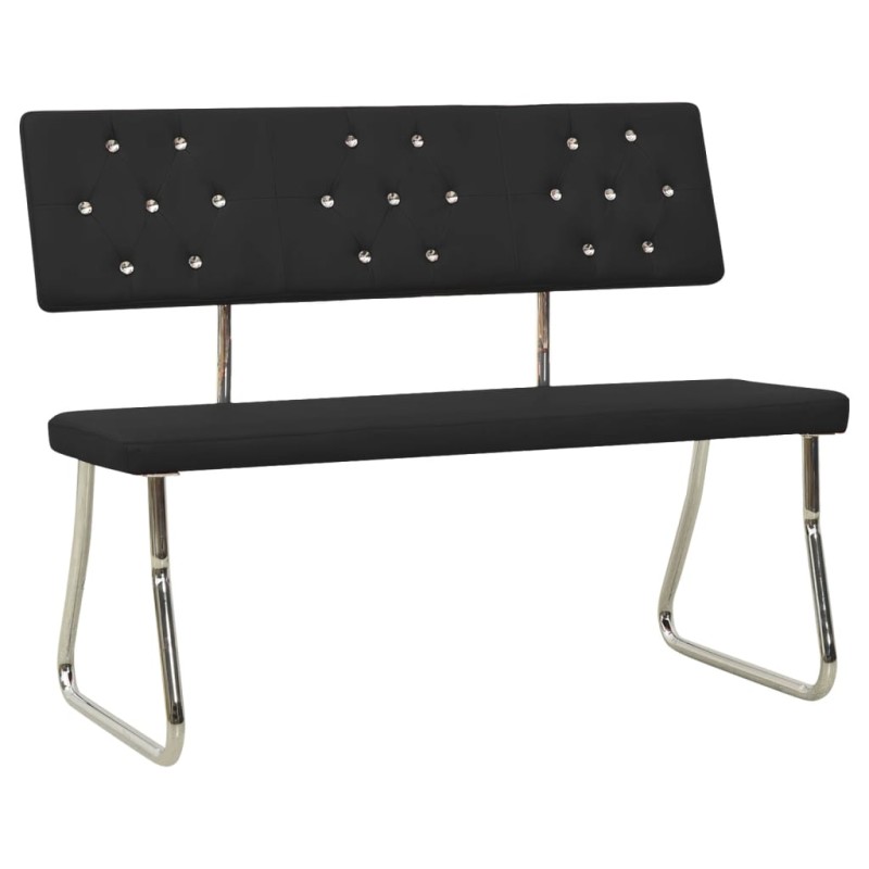 vidaXL Sitzbank 110 cm Schwarz Kunstleder vidaXL Sitzbank 110 cm Schwarz Kunstleder