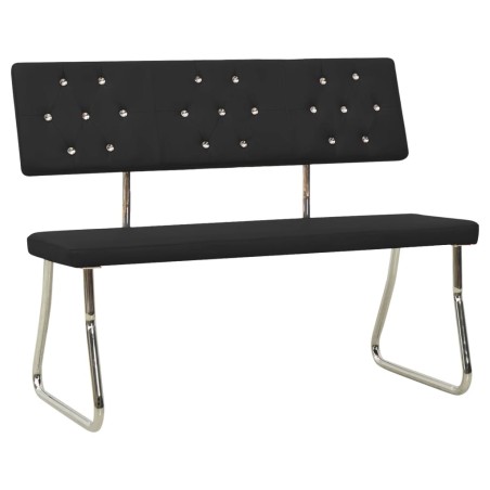 vidaXL Sitzbank 110 cm Schwarz Kunstleder