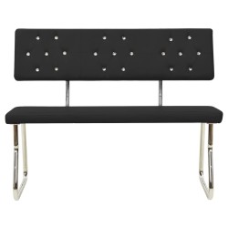 vidaXL Sitzbank 110 cm Schwarz Kunstleder