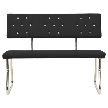 vidaXL Sitzbank 110 cm Schwarz Kunstleder