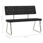 vidaXL Sitzbank 110 cm Schwarz Kunstleder vidaXL Sitzbank 110 cm Schwarz Kunstleder