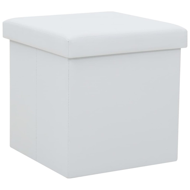 vidaXL Hocker mit Stauraum Weiß Kunstleder vidaXL Hocker mit Stauraum Weiß Kunstleder