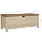 vidaXL Sitzbank mit Stauraum und Kissen Sonoma-Eiche 105x40x45 cm vidaXL Sitzbank mit Stauraum und Kissen Sonoma-Eiche 105x40x45 cm
