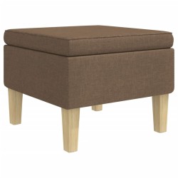 vidaXL Hocker mit Holzbeinen Braun Stoff