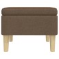 vidaXL Hocker mit Holzbeinen Braun Stoff vidaXL Hocker mit Holzbeinen Braun Stoff