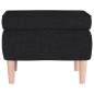 vidaXL Hocker mit Holzbeinen Schwarz Stoff vidaXL Hocker mit Holzbeinen Schwarz Stoff