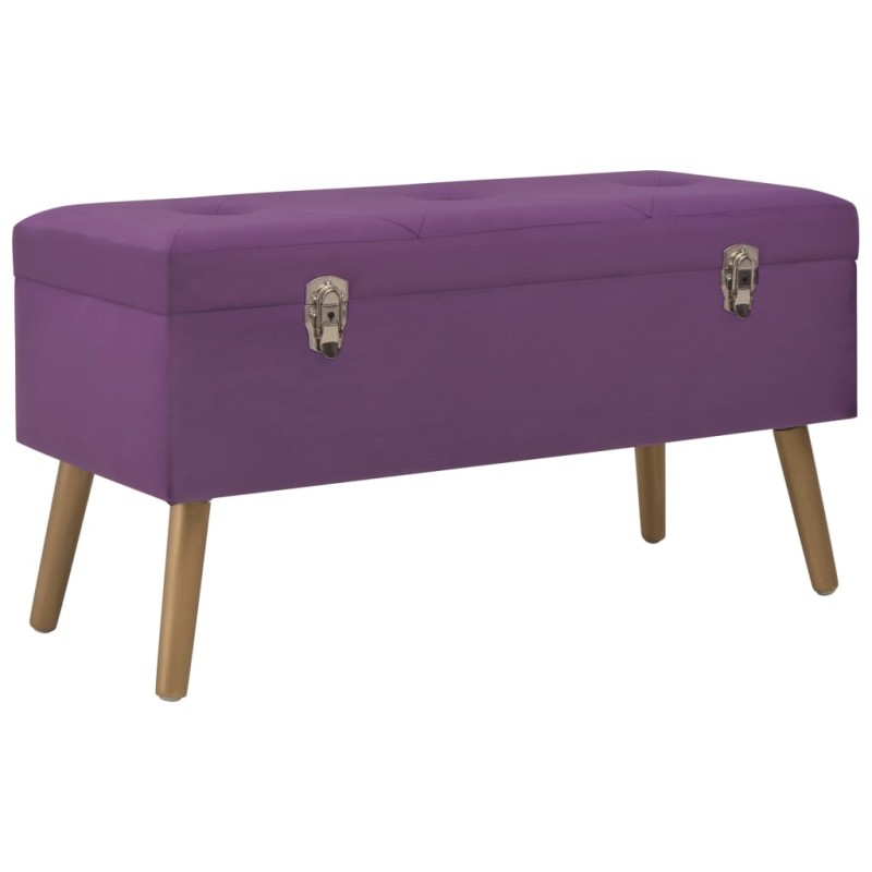 vidaXL Bank mit Stauraum 80 cm Lila Samt vidaXL Bank mit Stauraum 80 cm Lila Samt