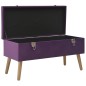 vidaXL Bank mit Stauraum 80 cm Lila Samt vidaXL Bank mit Stauraum 80 cm Lila Samt