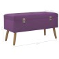 vidaXL Bank mit Stauraum 80 cm Lila Samt vidaXL Bank mit Stauraum 80 cm Lila Samt