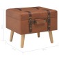 vidaXL Hocker mit Stauraum 40 cm Hellbraun Kunstleder vidaXL Hocker mit Stauraum 40 cm Hellbraun Kunstleder