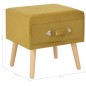 vidaXL Nachttisch Senfgelb 40x35x40 Samt vidaXL Nachttisch Senfgelb 40x35x40 Samt
