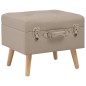 vidaXL Hocker mit Stauraum 40 cm Beige Stoff vidaXL Hocker mit Stauraum 40 cm Beige Stoff