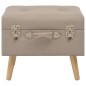 vidaXL Hocker mit Stauraum 40 cm Beige Stoff vidaXL Hocker mit Stauraum 40 cm Beige Stoff