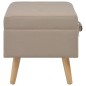 vidaXL Hocker mit Stauraum 40 cm Beige Stoff vidaXL Hocker mit Stauraum 40 cm Beige Stoff