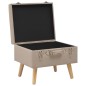 vidaXL Hocker mit Stauraum 40 cm Beige Stoff vidaXL Hocker mit Stauraum 40 cm Beige Stoff